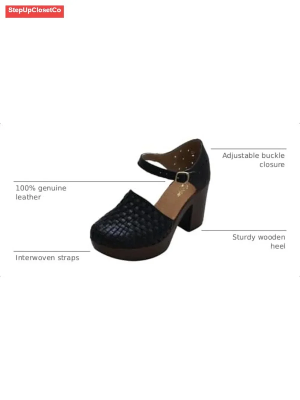 Women's Handmade Leather Huarache Platform Wedge Sandals
